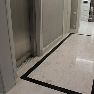 Полы Мрамор Пиргон и Неро марквино